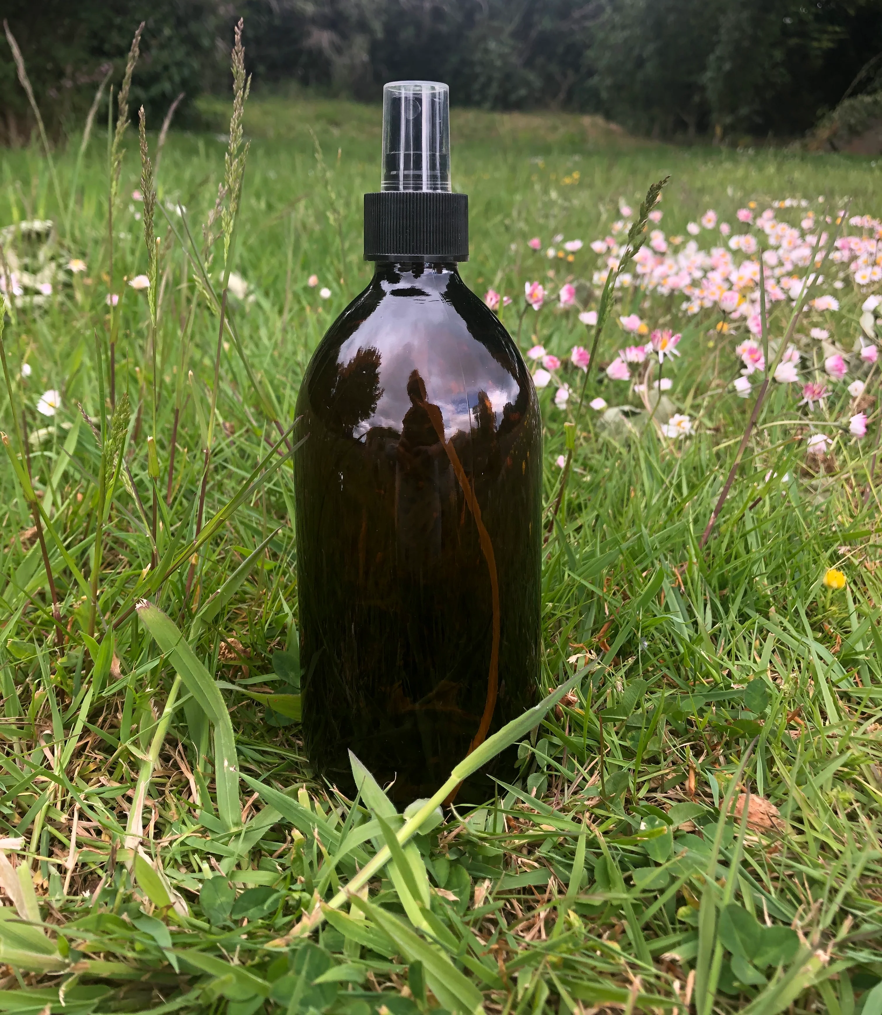 1000ml Medical Round Amber Glass Bottle - Image 3