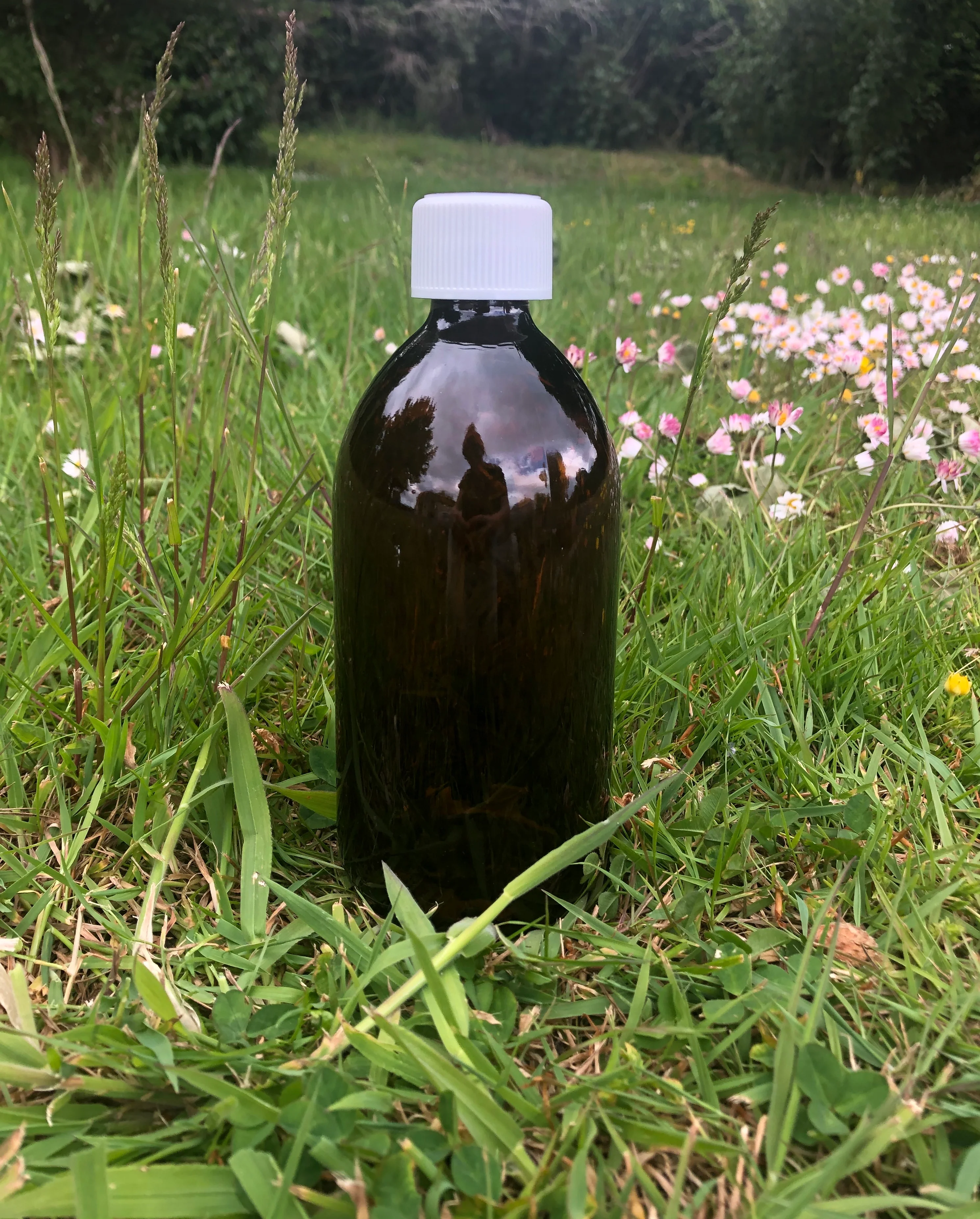 500ml Medical Round Amber Glass Bottle - Image 5