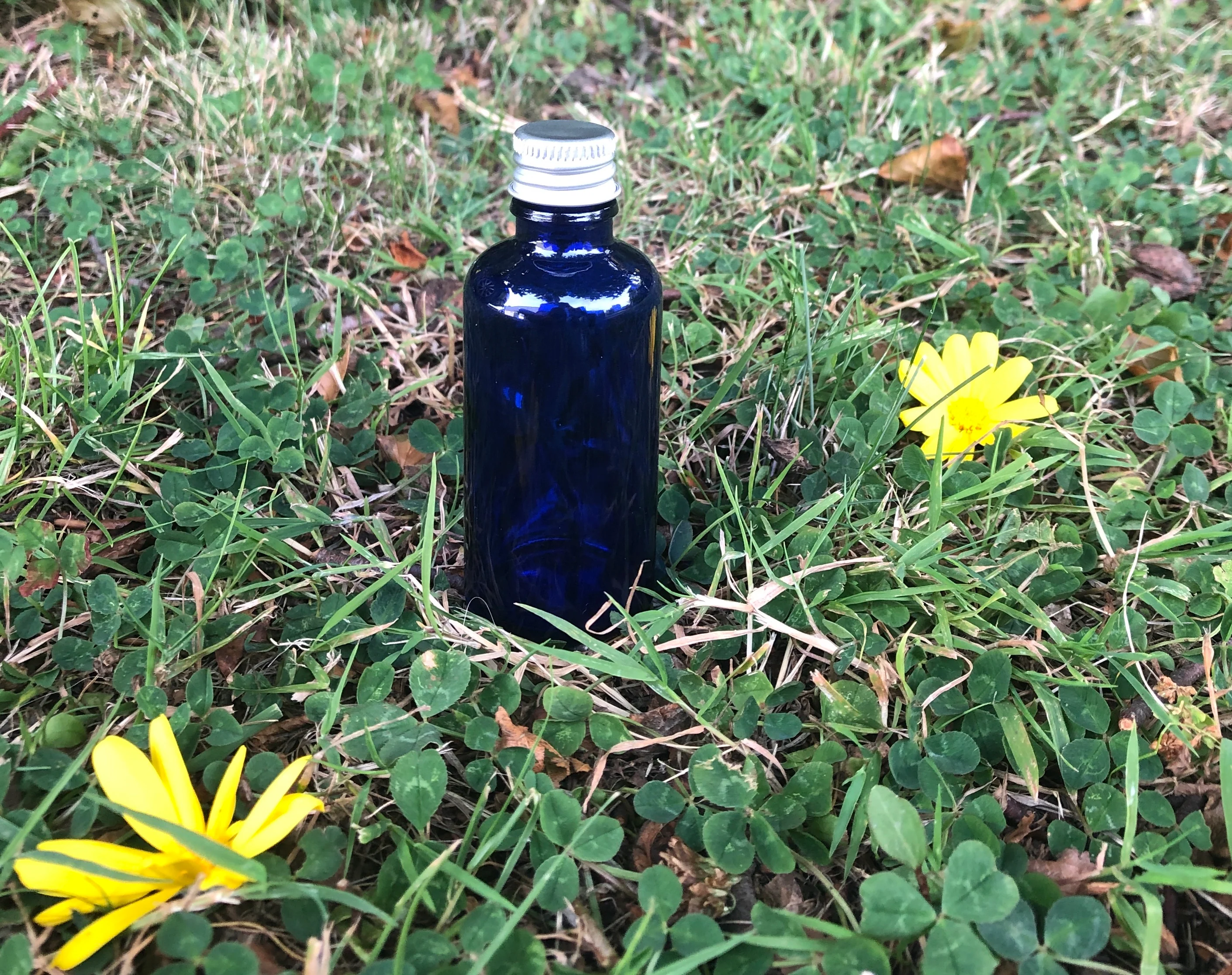 50ml Blue Glass Bottle - Image 3