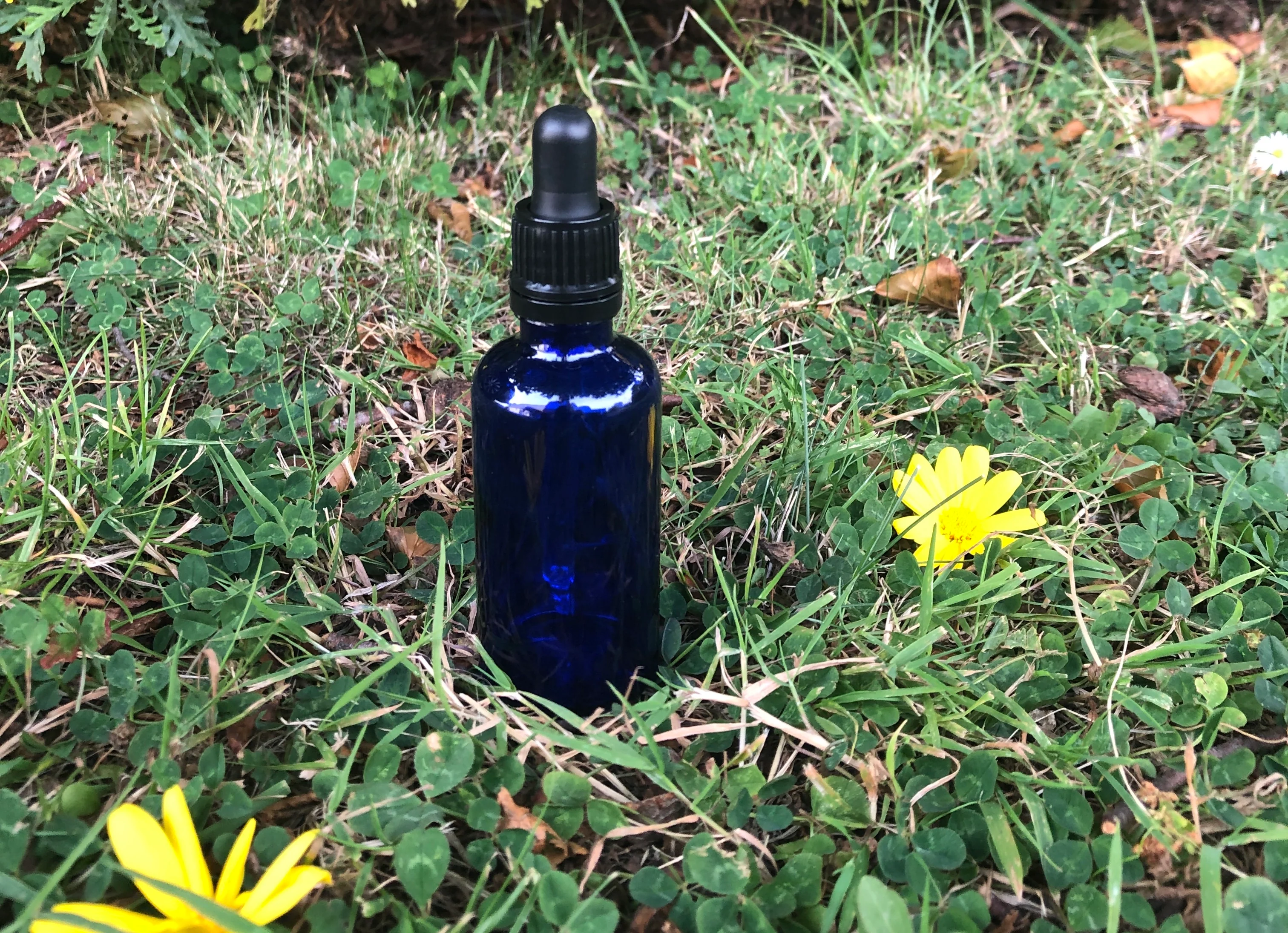 50ml Blue Glass Bottle - Image 4
