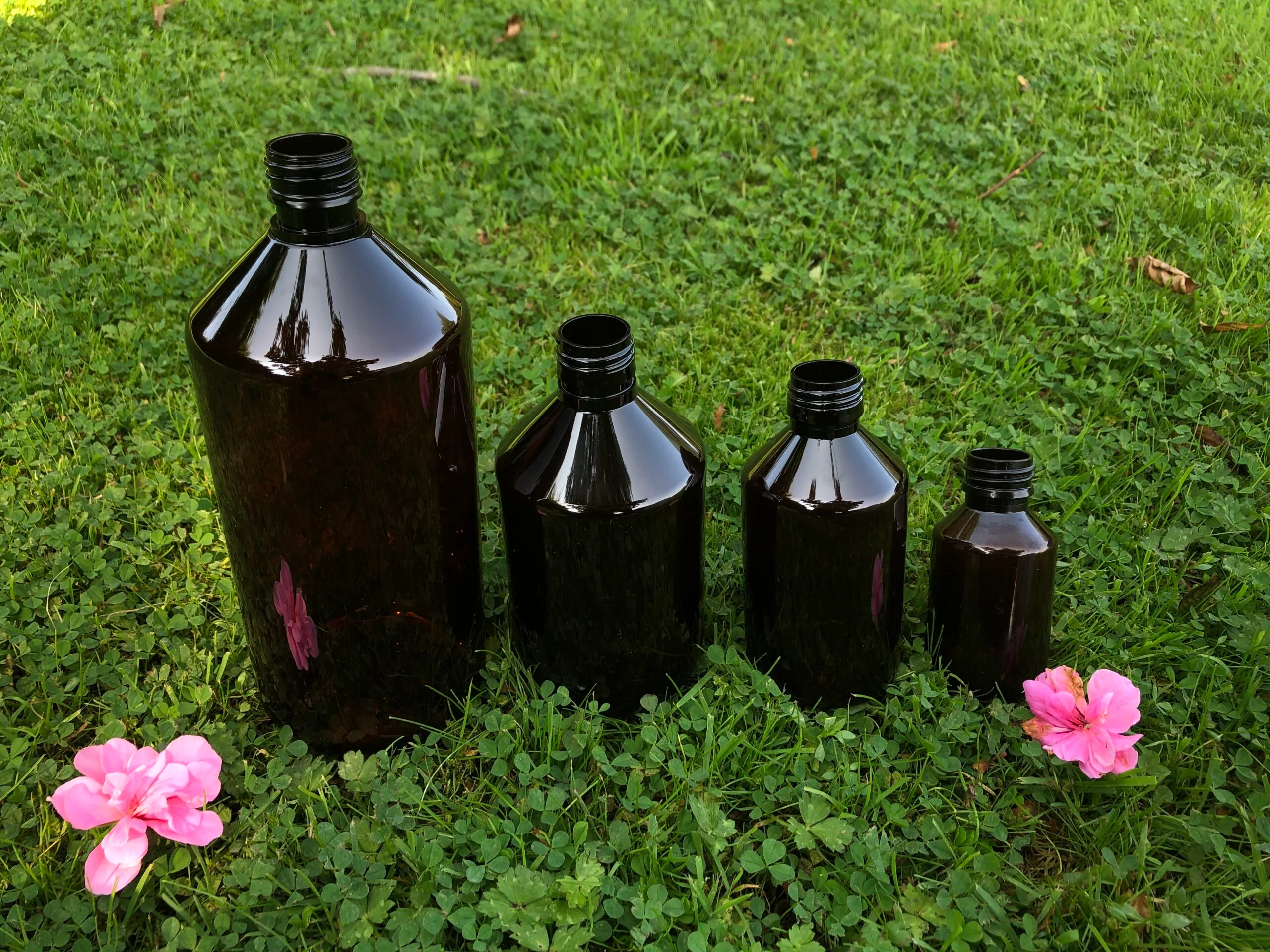 Veral/Pharma Style Amber Plastic Bottle - 1000ml - Image 2